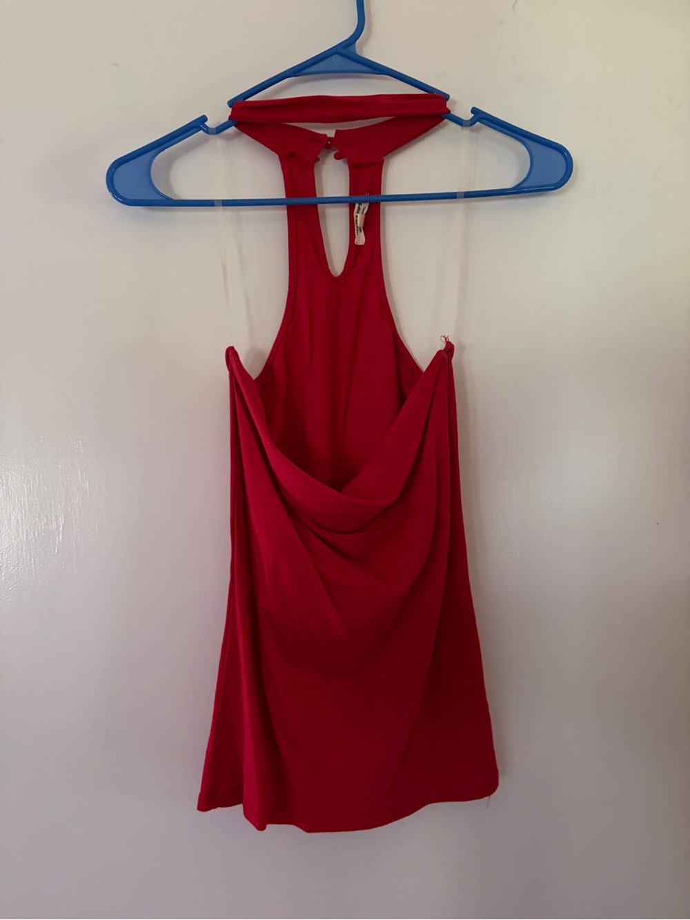 Red Strapless Choker Neck Women’s Top